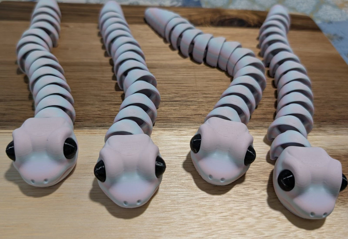 The Pastel Matte Articulated Flexi Snake 10 inches🐍✨