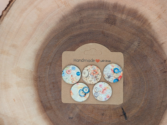 Glass magnets  Set of 5