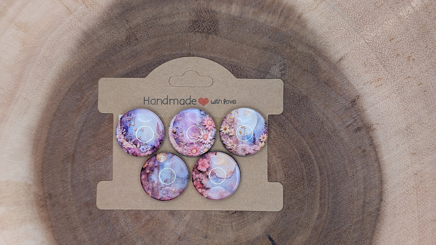 Glass magnets  Set of 5