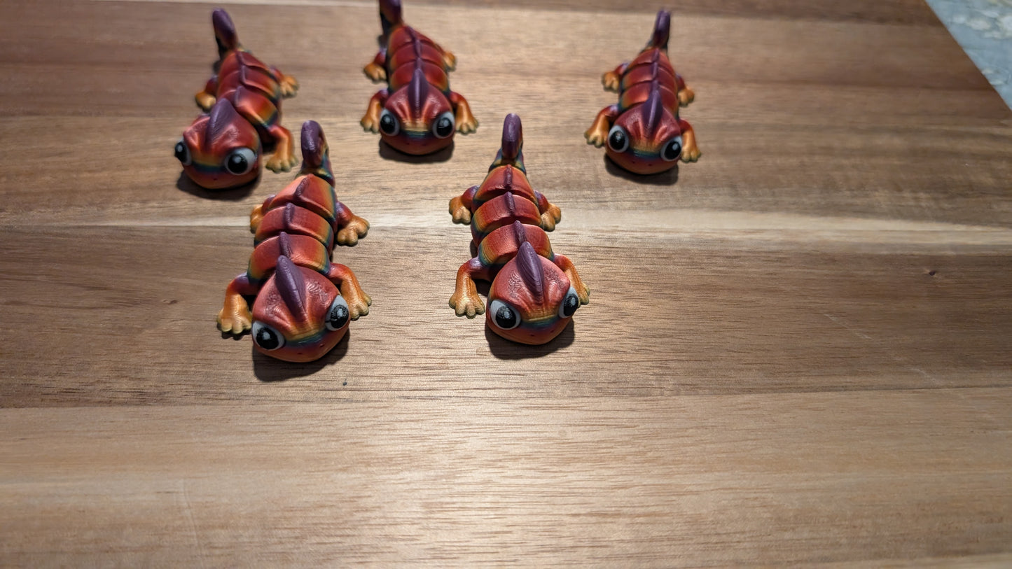 3D Printed Articulated Chameleon Keychain