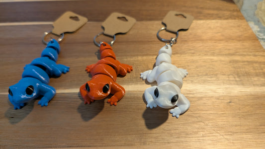 3D Printed Articulated Lizard Keychain
