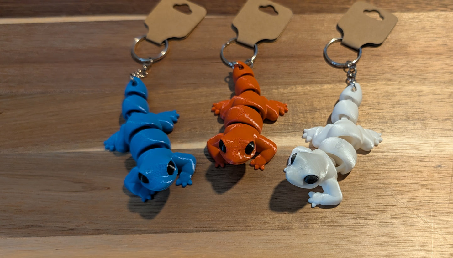 3D Printed Articulated Lizard Keychain