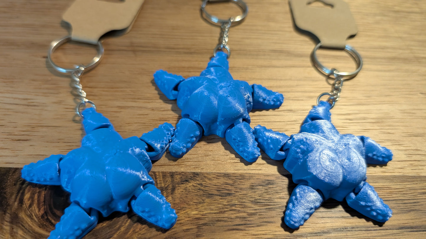 3D Printed Articulated Starfish Keychain
