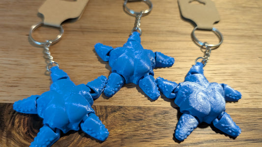 3D Printed Articulated Starfish Keychain