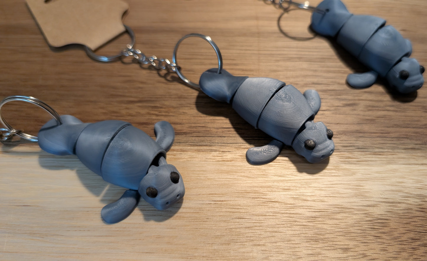 Articulated 3D-Printed Manatee Keychain