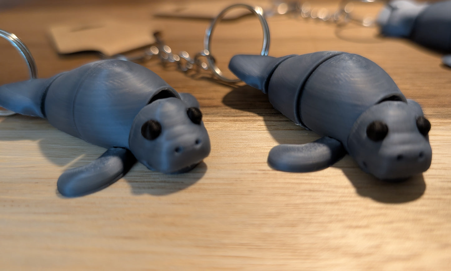 Articulated 3D-Printed Manatee Keychain